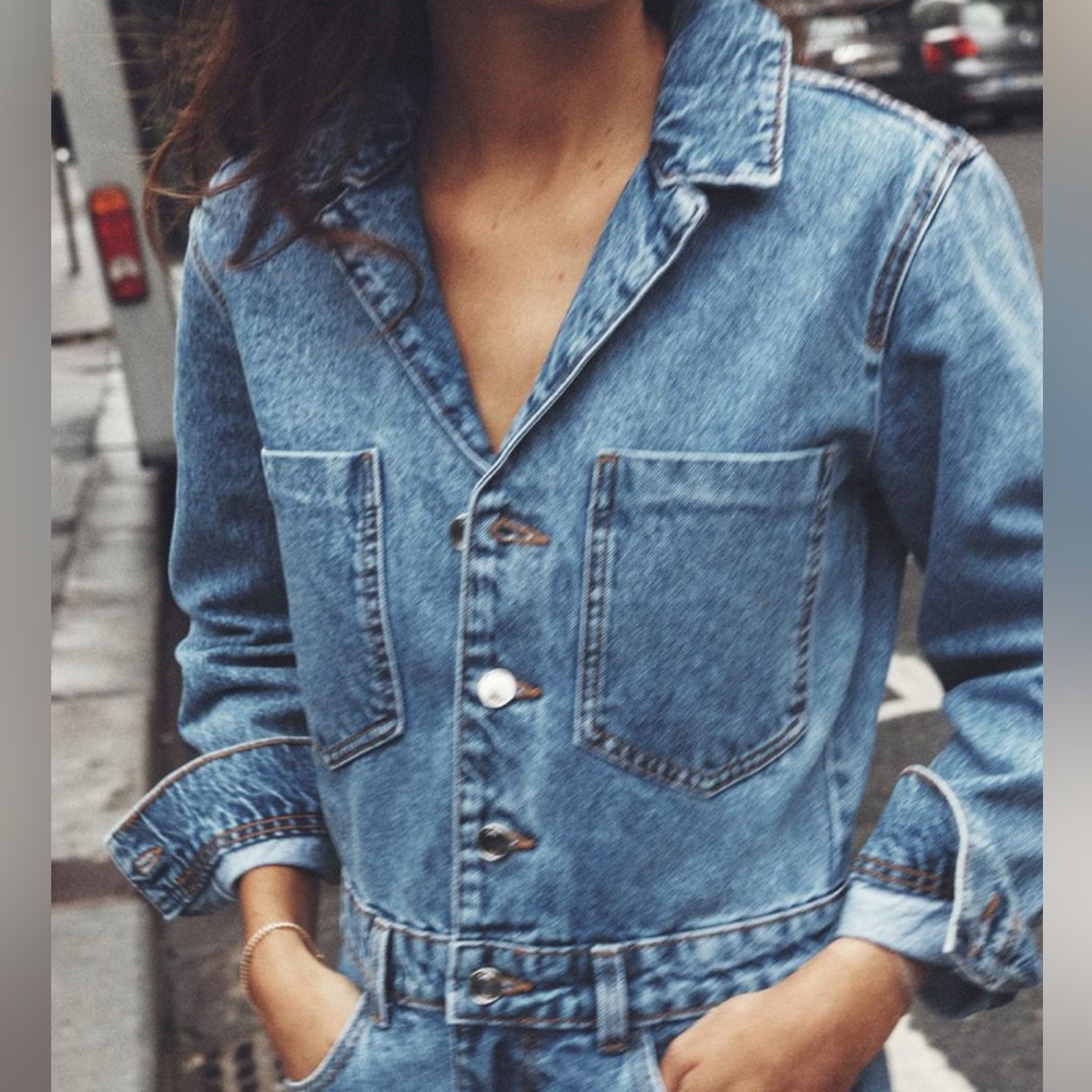 Zara denim jumpsuit